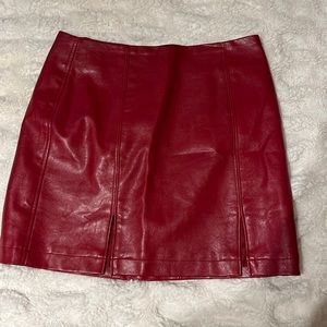Red Leather Skirt